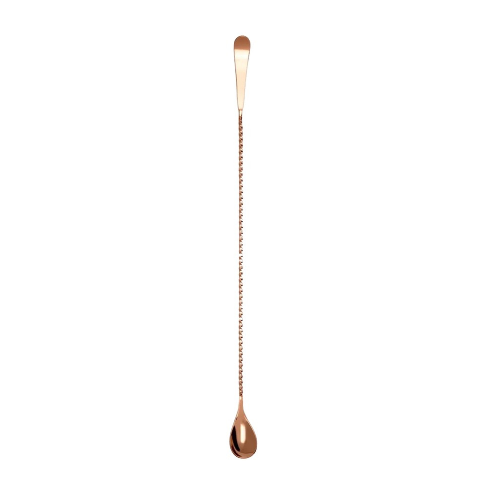 Bent Tip Barspoon Copper Plated 40cm