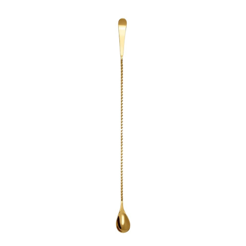 Bent Tip Barspoon Gold Plated 40cm